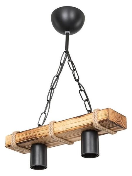 Lampada a sospensione Lagun rustico industriale a 2 luci