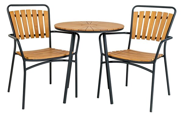 Tavolo da pranzo da giardino rotondo in teak massiccio ø 70 cm Cleveland – House Nordic