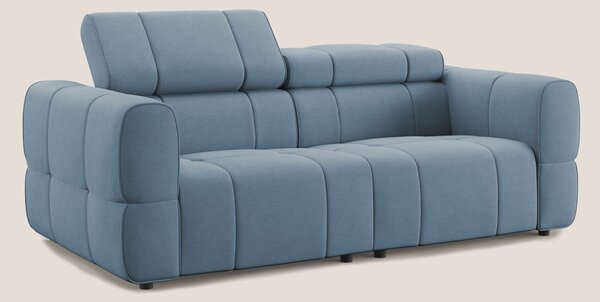 Giotto Divano modulare con opzione relax elettrico in microfibra effet