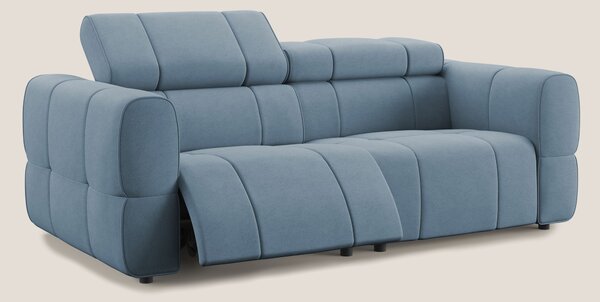 Giotto Divano modulare con opzione relax elettrico in microfibra effet