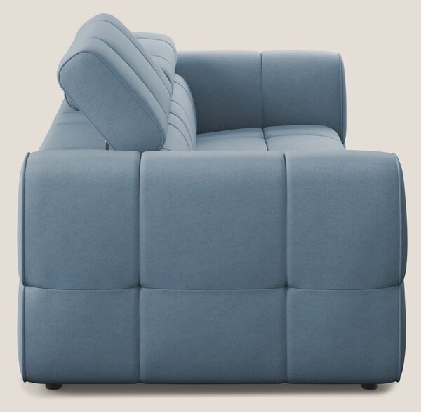 Giotto Divano modulare con opzione relax elettrico in microfibra effet