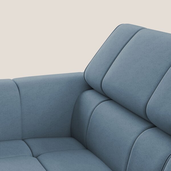 Giotto Divano modulare con opzione relax elettrico in microfibra effet