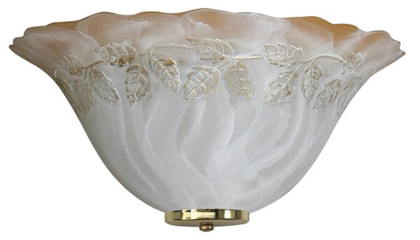 Applique 1xE27 Montatura Oro Vetro Screpolato Bianco Sfumato Ambra-Oro E-Energy Berta