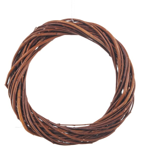 Set 6 Coroncine Naturale di Rattan Larghezza 25 cm