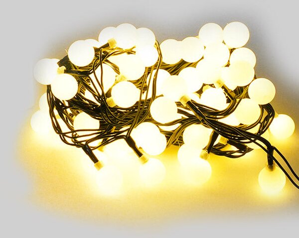 Luci di Natale Filo 80 LED 3m Luce Calda Cavo Verde