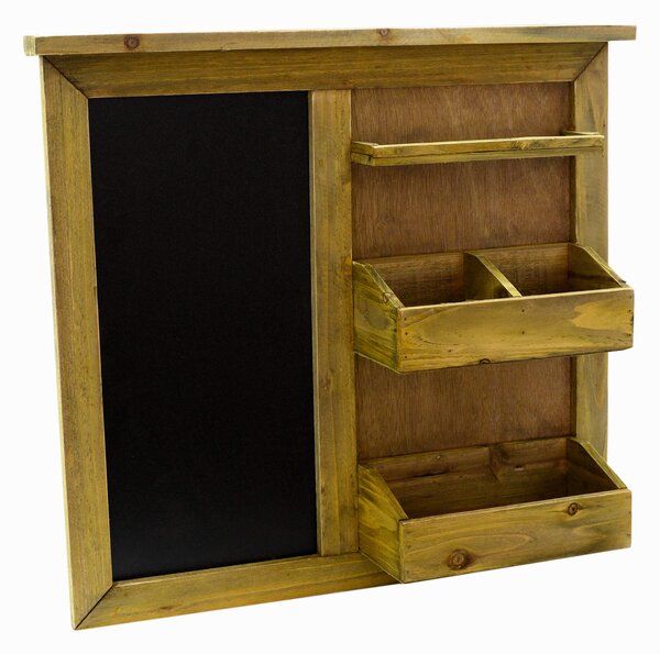 Mensola in legno con lavagna 3 piani cm 51x11xh47
