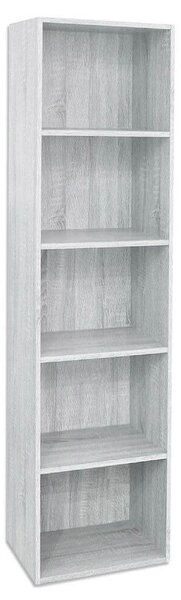 Libreria 5 ripiani 40x29x172 cm in Legno Bianco
