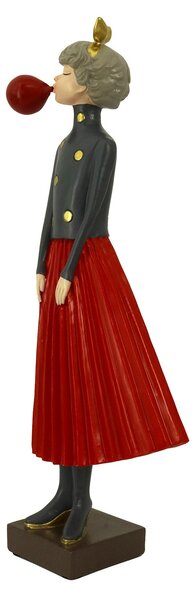Statuina Donna in Resina tortora cm 16,5x10,5xh44