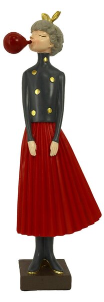 Statuina Donna in Resina tortora cm 16,5x10,5xh44