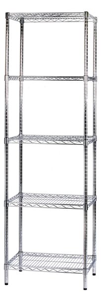 Scaffale 5 Ripiani 60x45x200 cm in Metallo Cromato Tosini