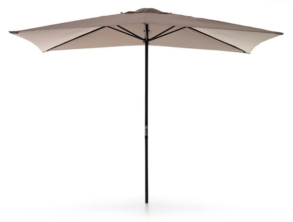 Ombrellone da Giardino 3x2 m Palo Ø38 mm in Alluminio Telo in Poliestere Garden Grigio Chiaro