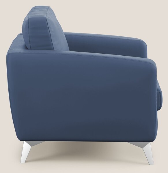 Orione Poltroncina in ecopelle moderna e impermeabile T04 blu