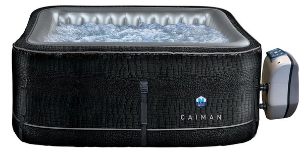 Vasca Idromassaggio da Esterno Gonfiabile Riscaldata 4 Posti 168x168x70 cm NetSpa Caiman Nera
