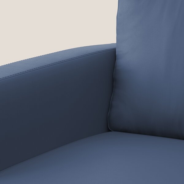 Orione Poltroncina in ecopelle moderna e impermeabile T04 blu