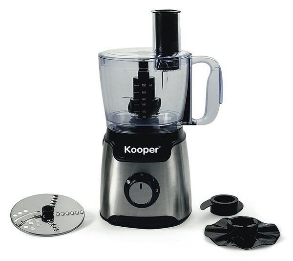 Robot da Cucina Multifunzione 1250ml 600W 2 Velocità + Pulse Kooper in Acciaio