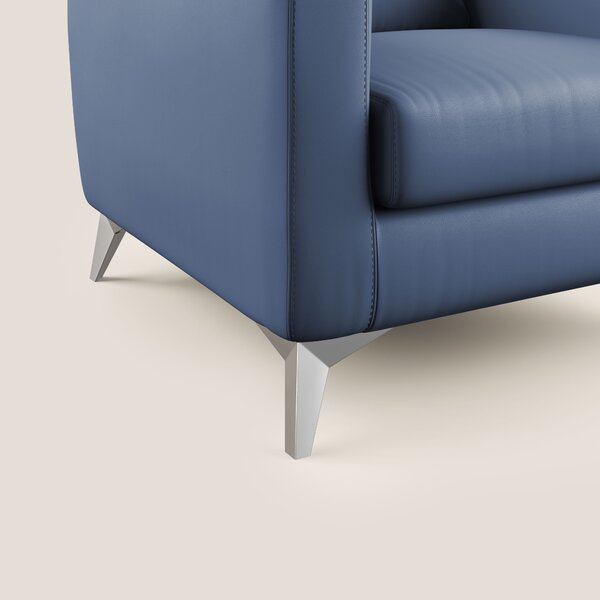 Orione Poltroncina in ecopelle moderna e impermeabile T04 blu
