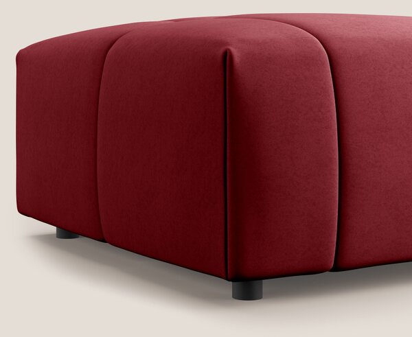 Giotto pouf in morbida microfibra effetto velluto impermeabile idrorep