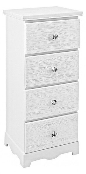 Cassettiera Blanc 4 Cassetti S in Legno
