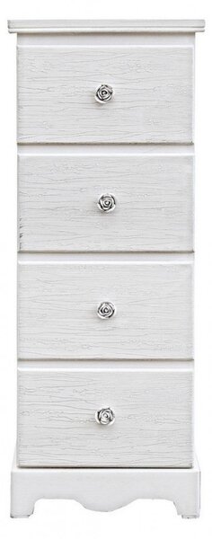 Cassettiera Blanc 4 Cassetti S in Legno