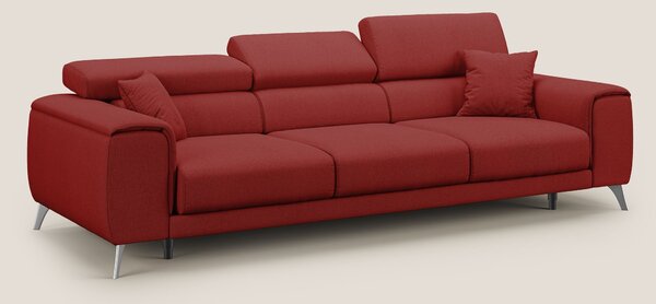Fusion divano con 3 sedute allungabili in tessuto smacchiabile T05 ros