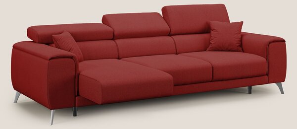 Fusion divano con 3 sedute allungabili in tessuto smacchiabile T05 ros
