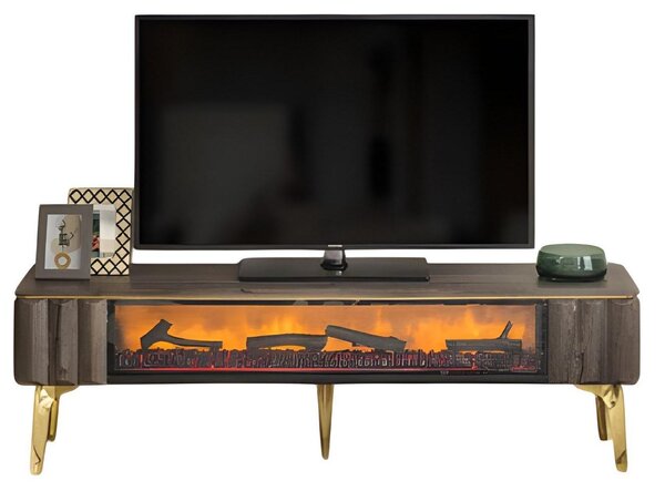 Credenza TV Caminetto decorativo Caminetto elettrico Tavolo TV Moderno Pratico Elegante