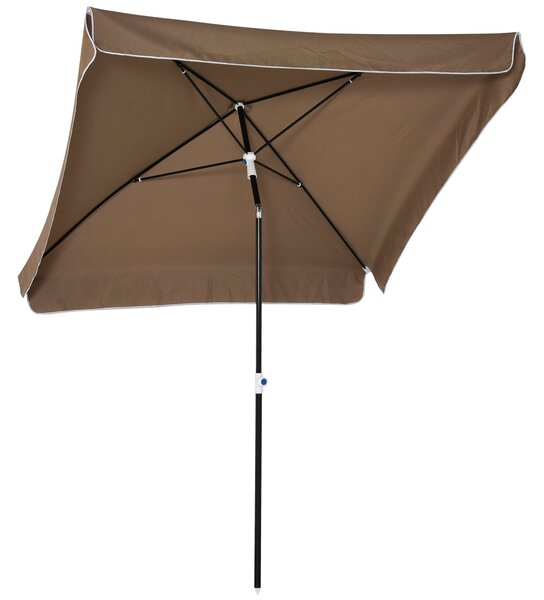 Ombrellone da Giardino 2x2 m Palo Ø28 mm in Matallo e Poliestere Marrone