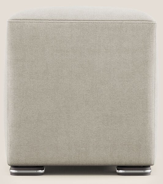 Cube pouf in tessuto morbido impermeabile T02 panna