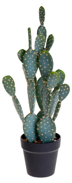 Pianta Artificiale Cactus Opunthia con Vaso H 56 cm