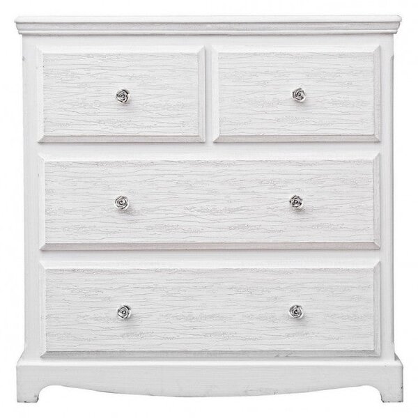Cassettiera Blanc 4 Cassetti in Legno