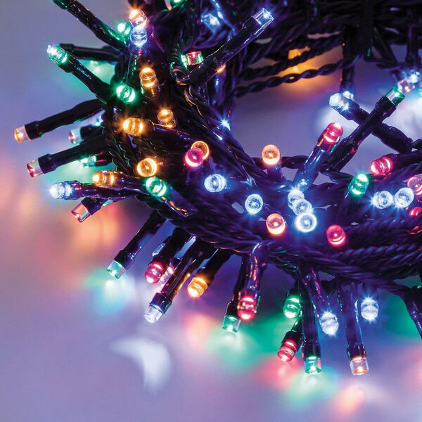 Catena luminosa 600 lampadine LED multicolore 24.5 m