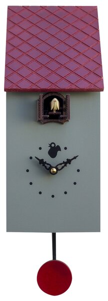Orologio a Cucù da Parete 13x30x12 cm Pirondini Italia Portofino Grigio Cemento