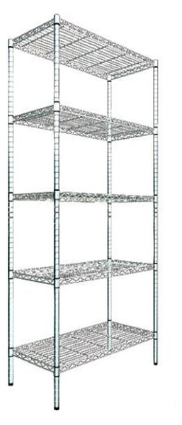 Scaffale in Acciaio Cromato 5 Ripiani 60x35x180 cm Fadi