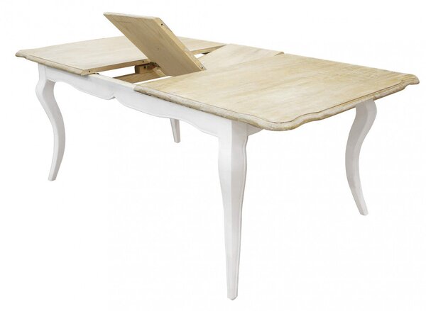 Tavolo Cross Allungabile 150/190x100x75h cm in Legno Bianco