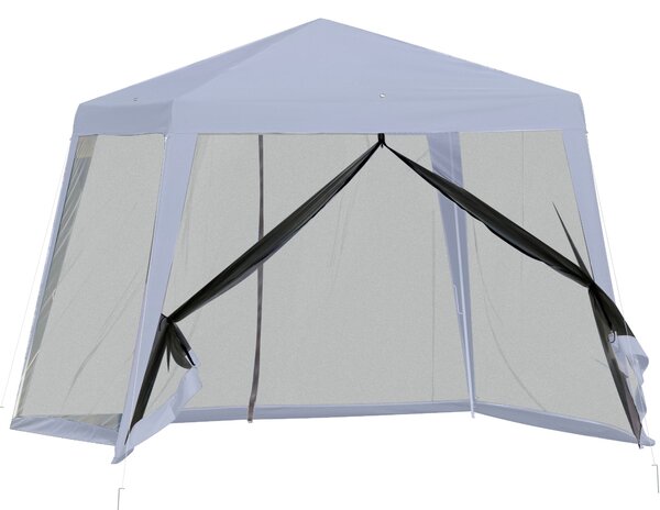 Gazebo da Giardino 3x3m con Zanzariera Grigio
