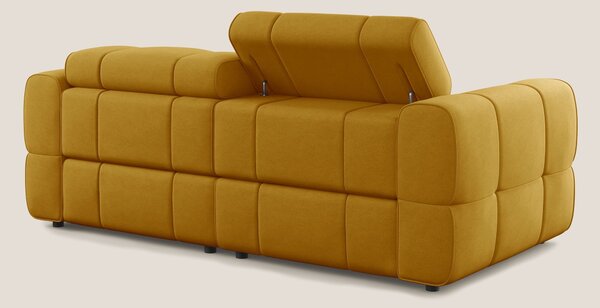 Giotto Divano modulare con opzione relax elettrico in microfibra effet