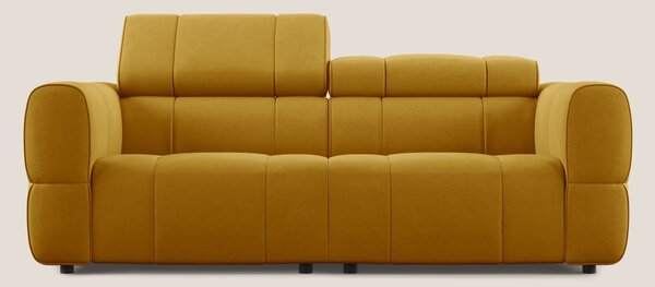 Giotto Divano modulare con opzione relax elettrico in microfibra effet