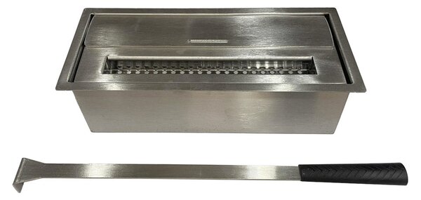Bruciatore a Bioetanolo per Camini 1,5L 28x12,5x8,5 cm in Acciaio