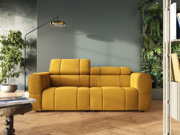 Giotto Divano modulare con opzione relax elettrico in microfibra effet
