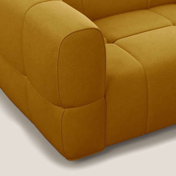 Giotto Divano modulare con opzione relax elettrico in microfibra effet