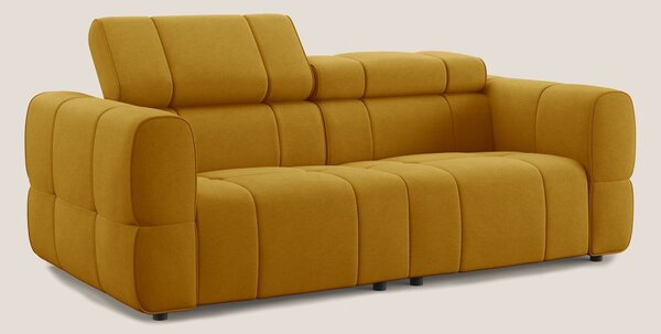 Giotto Divano modulare con opzione relax elettrico in microfibra effet