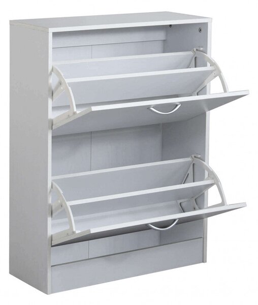 Scarpiera Sally 60x24x80 h cm in Legno Bianca