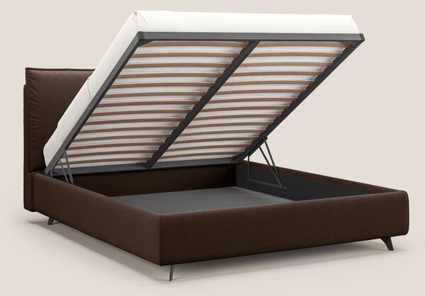 Nives letto imbottito contenitore sfoderabile in microfibra velluto im