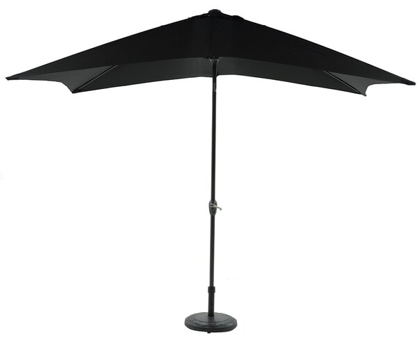 Ombrellone da Giardino 3x2 m Palo Ø38 mm in Alluminio e Poliestere Nero