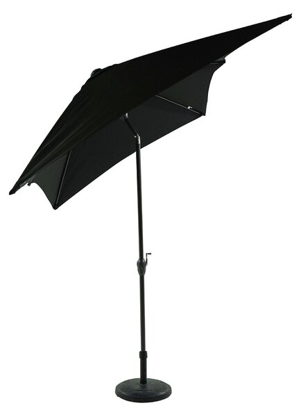 Ombrellone da Giardino 3x2 m Palo Ø38 mm in Alluminio e Poliestere Nero