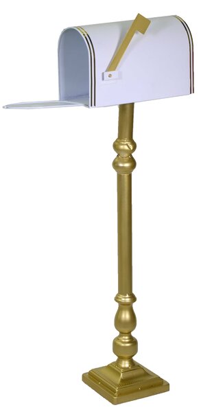 Cassetta posta di Babbo Natale Natalizia Ø33xh127 cm in Metallo oro