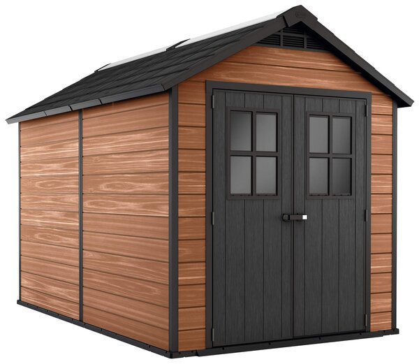 Casetta da Giardino Porta Attrezzi 228x350x252 cmin Evotech+ Keter Newton 7511 Marrone