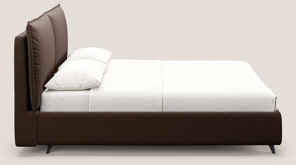 Nives letto imbottito contenitore sfoderabile in microfibra velluto im