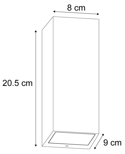 Lampada da parete moderna verde scuro 2 luci GU10 70mm IP54 - Baleno