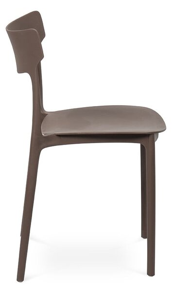 Sedia da esterno marrone in plastica Biá – Bonami Essentials